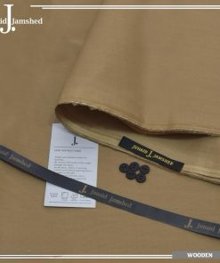 J. Men Wooden Color Hard Cotton Unstitched Suit with branded packing