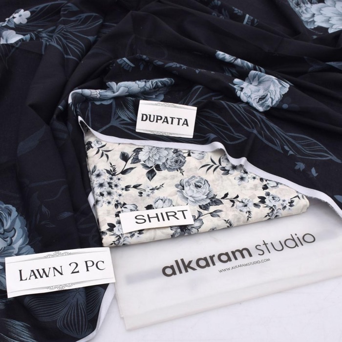 Alkaram AK-04 digital printed lawn 2 piece unstitched suit with matching dupatta