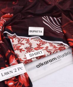 Alkaram AK-06 digital printed lawn 2 piece unstitched suit with matching dupatta