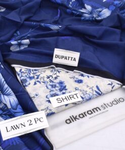 Alkaram AK-02 digital printed lawn 2 piece unstitched suit with printed dupatta