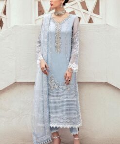 MUSHAQ MQ-648 Organza Suit Heavy Adda Work Embroidered Dupatta