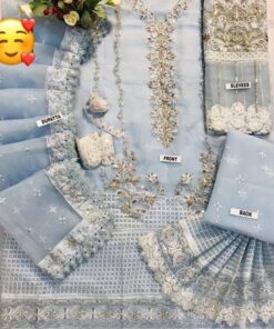 Step into elegance with the MUSHAQ MQ-648 Premium Organza Suit, a stunning outfit designed for women who love luxury fashion and traditional craftsmanship. This masterpiece features heavy adda work on the front, combined with delicate embroidery and a graceful organza finish. Perfect for weddings, festive events, and formal gatherings, this suit is all about sophistication and timeless beauty.