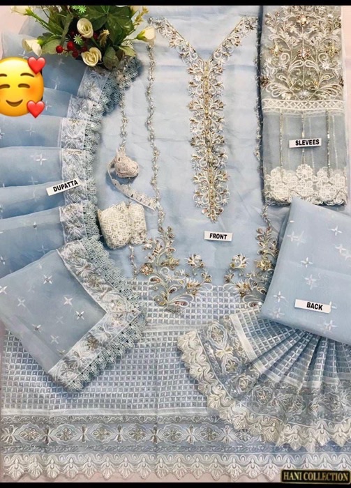 Step into elegance with the MUSHAQ MQ-648 Premium Organza Suit, a stunning outfit designed for women who love luxury fashion and traditional craftsmanship. This masterpiece features heavy adda work on the front, combined with delicate embroidery and a graceful organza finish. Perfect for weddings, festive events, and formal gatherings, this suit is all about sophistication and timeless beauty.