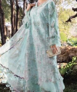 Maria B MB-751 printed lawn chikankari suit with chiffon dupatta