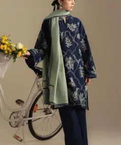 Zara Shahjahan IA-133 Lawn Embroidered Suit with Digital Voil Dobby Dupatta