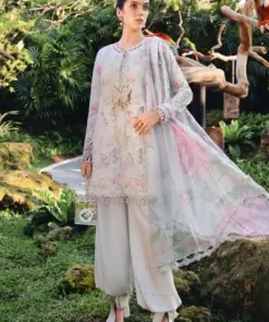 Maria B MB-699 Printed Lawn Suit with Chiffon Dupatta