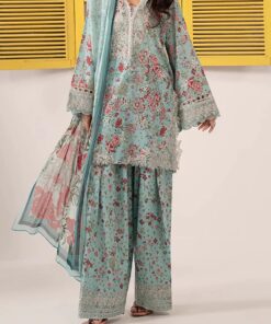 Maria B MB-768 printed lawn suit with chiffon dupatta