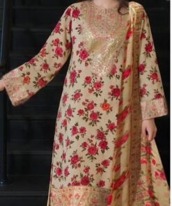Aneelas AN-781 premium lawn suit with chiffon dupatta