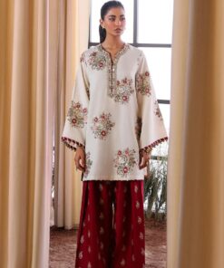 Ethnic ET-81 embroidered lawn two piece suit with front embroidery and embroidered sleeves