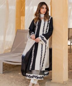 Vintage IA-128 Lawn Embroidered Suit with Tie and Dye Bamber Dupatta