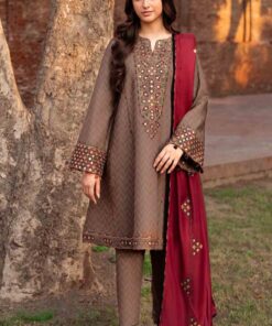 Jazmin IA-130 Lawn Heavy Embroidered Suit with Bamber Dupatta
