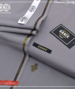 Grace Summer Rocket Metallic Wash & Wear Men Unstitched Suit Fabric