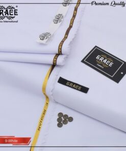 Grace Summer White Color Wash & Wear Men’s Unstitched Suit