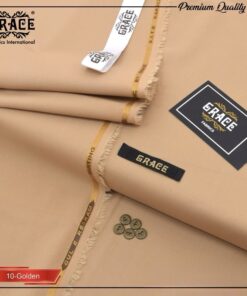 Grace Summer Golden Wash & Wear Men Unstitched Suit Fabric