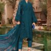 Maria.B MB-651 Cotton Suit 3D Embroidery Laser Cutwork Organza Dupatta