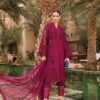 Maria.B MB-650 Cotton Suit 3D Embroidery Laser Cutwork Organza Dupatta