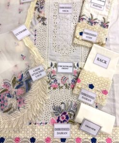 The Qalamkar QM-677 Luxury Lawn Chikankari Collection is a stunning example of traditional craftsmanship blended with modern luxury. This classic version 3-piece suit is designed with premium lawn fabric and detailed heavy Chikan Kari embroidery, making it a perfect choice for summer wear and festive occasions.