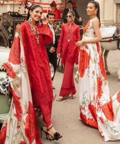 Mushq MQ-741 chikankari lawn suit with silk dupatta