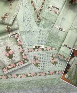 The Adan Libas AL-688 Chikankari Embroidered Suit is a beautiful blend of traditional embroidery and modern elegance. Crafted with premium cotton lawn fabric and paired with a luxurious organza dupatta, this 3-piece suit is perfect for women who want a graceful and refined summer look.