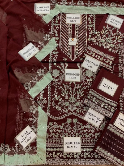 The front of the shirt features heavy sequence Chikankari embroidery, which gives it a rich and premium feel. The detailed patterns make this outfit suitable for both casual and formal occasions.