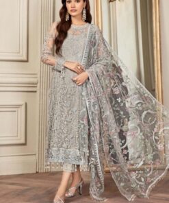 Zarif ZF-693 Luxury Net Suit with Heavy Spangle Embroidery and Silk Inner