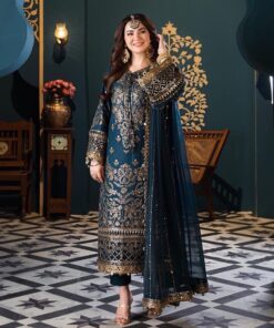 Asim Jofa AJ-656 Chiffon Suit Zari Sequence Embroidery Bell Sleeves