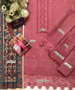 Premium Lawn Fabric for comfort and breathability Fully Heavy Embroidered Front with Chikankari Work Cutwork Embroidered Borders & Heavy Neckline Embroidered Back & Sleeves with Chikankari Work Cutwork Sleeve Cuffs for a stylish finish Digital Printed Silk Dupatta Plain Cambric Trouser for balance Perfect for summer, casual, and festive wear