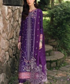 Qalamkar QM-691 Schiffli Embroidered Lawn Suit with Chiffon Dupatta
