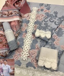 Step into refined elegance with the Mushq MQ-659 Premium Lawn 3 Piece Suit, a beautifully designed outfit featuring fully heavy alternate embroidered schiffli work. This suit is crafted for women who love luxury detailing with summer comfort, combining intricate embroidery with breathable lawn fabric. Perfect for festive wear, casual gatherings, and semi-formal occasions, this outfit offers a graceful and stylish look.