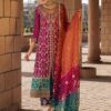 Zainab Chottani ZC-670 embroidered chiffon suit with net dupatta and silk trouser