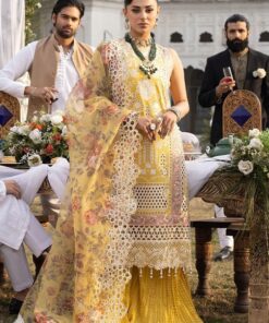 Mahnur MN-743 chikankari cotton suit with organza dupatta