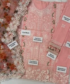 Step into timeless elegance with the Mahnur MN-742 Luxury Chikankari Collection 3 Piece Suit, designed for women who appreciate fine embroidery with a modern touch. This outfit beautifully blends traditional chikankari craftsmanship with contemporary styling, making it perfect for summer and semi-formal occasions.