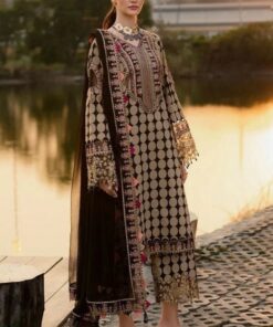 Charizma CZ-744 lawn suit with embroidered chiffon dupatta
