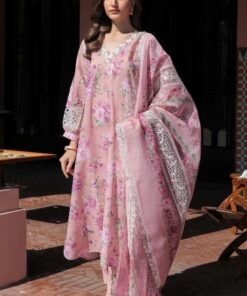 Baroque BR-690 Swiss Lawn Suit with Cotton Net Dupatta