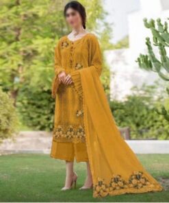 Zarqash ZR-665 Cotton Chikankari Suit Chiffon Embroidered Dupatta