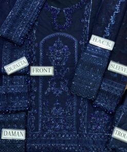 The Mushq MQ-724 Wedding Edition 3 Piece Suit is a breathtaking outfit designed for women who want a royal and luxurious look for weddings and grand events. Featuring heavy embroidery, intricate adda work, and premium net fabric, this suit offers a complete designer appearance that reflects elegance and sophistication.