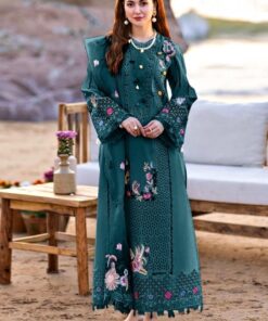 Qalamkar QR-675 Chikankari Embroidered Lawn Suit with Organza Dupatta