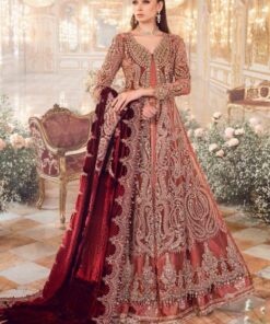 Asim Jofa AJ-709 Net Frock Suit with Sequence Embroidery and Satin Silk Trouser