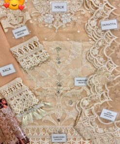 The Maria B MB-706 Organza Suit is a premium outfit designed for women who love heavy embroidery, hand embellishment, and royal designs. Made with high-quality organza fabric and paired with a satin silk trouser, this 3-piece suit offers a complete luxury look for weddings and formal events.