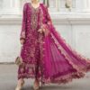 Maria B MB-694 Chiffon Suit with Heavy Spangle Embroidery and Silk Trouser