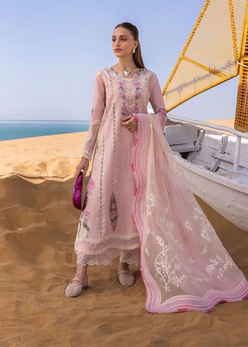 Crimson CM-702 Cotton Suit with Heavy Embroidery and Organza Dupatta