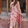 Aneelas AN-739 printed lawn suit with spangle embroidery and chiffon dupatta