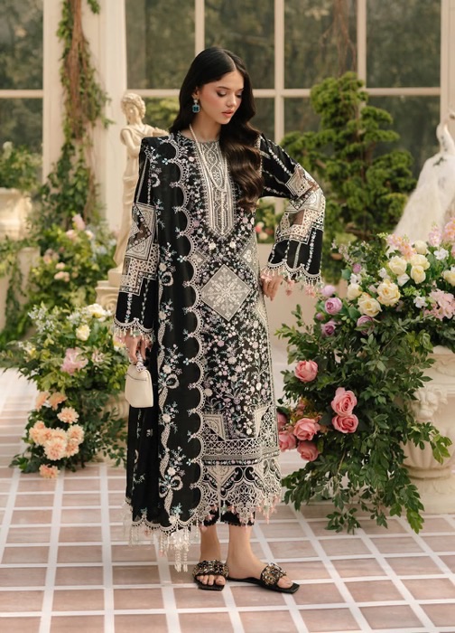 Bin Ilays BL-701 Chikankari Lawn Suit with Heavy Embroidery and Chiffon Dupatta