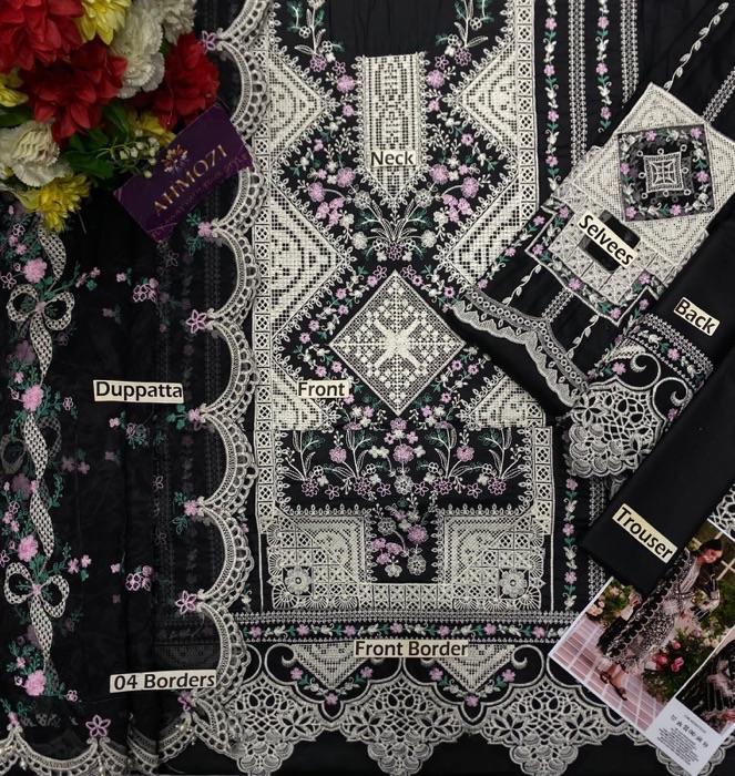 The Bin Ilays BL-701 Lawn Suit is a stunning outfit designed for women who love rich embroidery and elegant summer fashion. Crafted with premium lawn fabric and paired with a heavily embroidered chiffon dupatta, this 3-piece suit offers a luxurious yet breathable look.