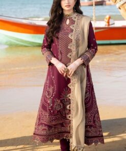 Jazmin JZ-679 Lawn Cotton Suit with Organza Dupatta
