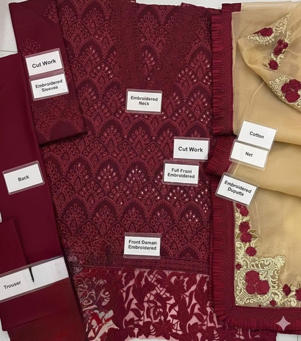 The Zarqash ZQ-678 Chikankari Embroidered Suit is a perfect combination of simplicity and elegance. Designed with high-quality cotton fabric and cotton net dupatta, this 3-piece suit is ideal for women who prefer a soft, breathable, and graceful summer outfit.