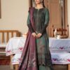 Iznik IZ-735 digital printed lawn suit with embroidered neck patch and chiffon dupatta