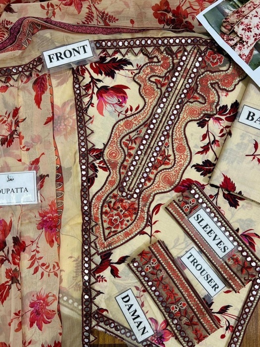 The Aneelas AN-720 Lawn & Chiffon 3 Piece Suit is a perfect blend of vibrant prints and subtle embroidery, designed for women who love lightweight yet stylish outfits. This suit offers a refreshing summer look with its printed lawn fabric, chiffon dupatta, and delicate 9mm sequence work.