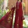 Noor By Sadia NS-685 Embroidered Lawn Suit with Digital Chiffon Dupatta