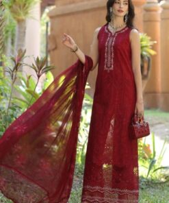 Noor By Sadia NS-685 Embroidered Lawn Suit with Digital Chiffon Dupatta